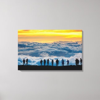 Sunset Above the Clouds Maui Canvas Print