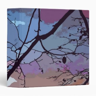 Sunset Abstract 3 Ring Binder