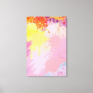 Sunset Abstract Art by ZMJ Canvas Print