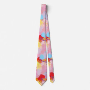Sunset Abstract Art by ZMJ Neck Tie
