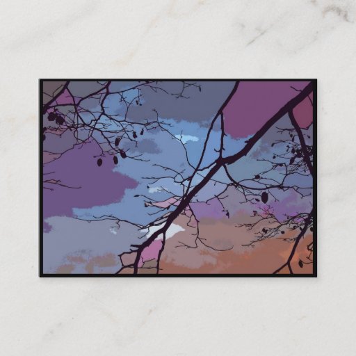 Customizable Sunset Abstract ATC Business Cards
