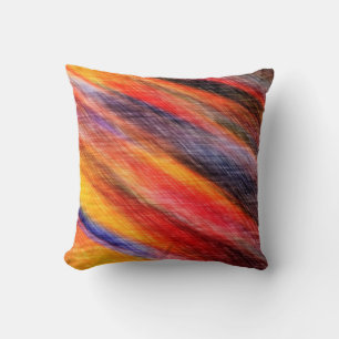 Sunset Abstract Color Throw Pillow