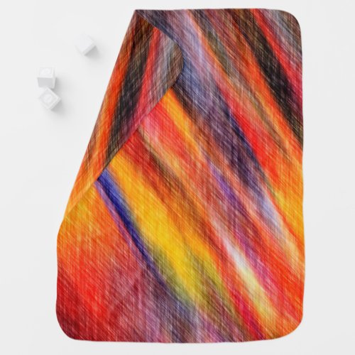 Sunset Abstract Colors Baby Blanket