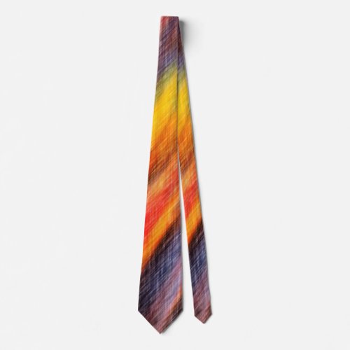 Sunset Abstract Colors Neck Tie