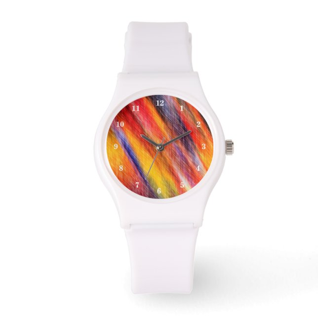 Sunset Abstract Colors Watch Art (Front)