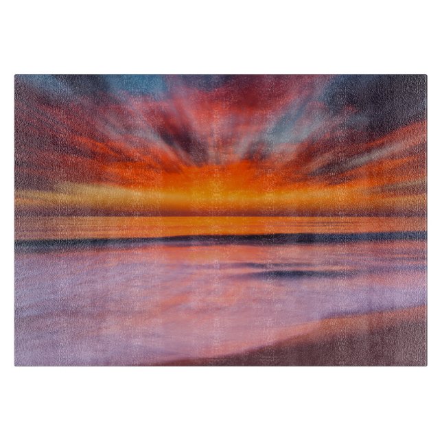 Sunset abstract from Tamarack Beach Cutting Board (Front)