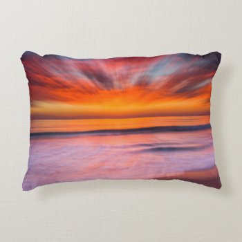Sunset Abstract From Tamarack Beach Decorative Pillow by tothebeach at Zazzle