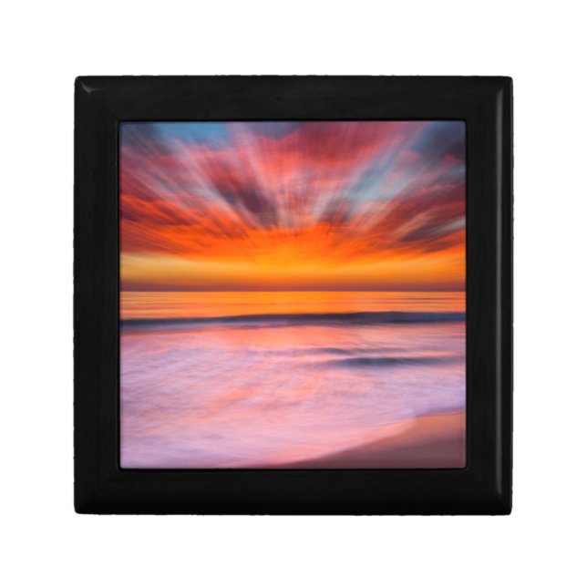 Sunset abstract from Tamarack Beach Jewelry Box (Front)