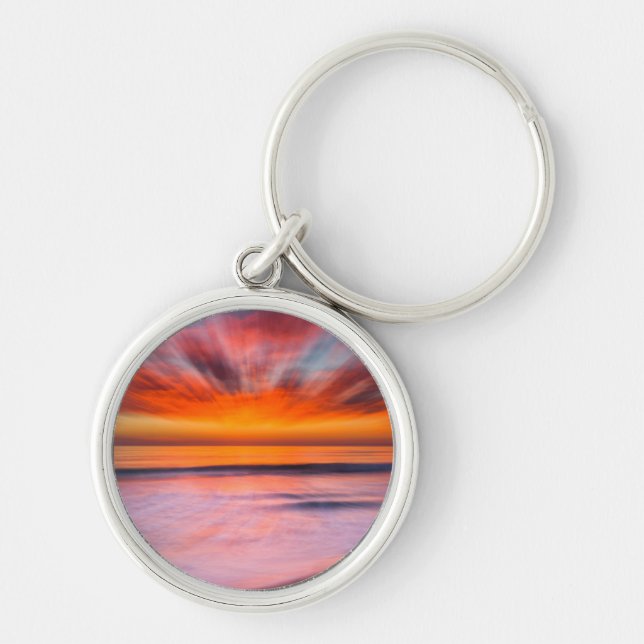 Sunset abstract from Tamarack Beach Keychain (Front)