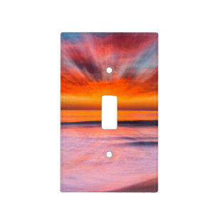 Sunset abstract from Tamarack Beach Light Switch Cover