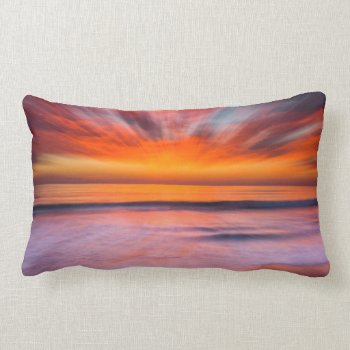 Sunset Abstract From Tamarack Beach Lumbar Pillow by tothebeach at Zazzle