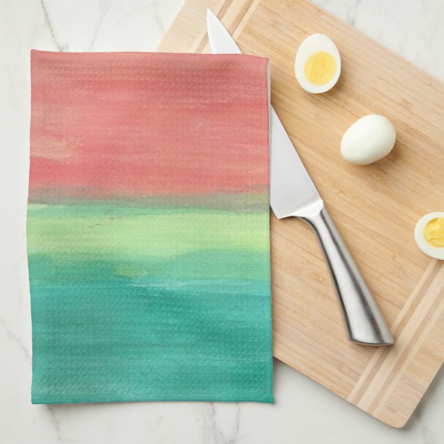 Sunset Abstract  Kitchen Towel (Quarter Fold)