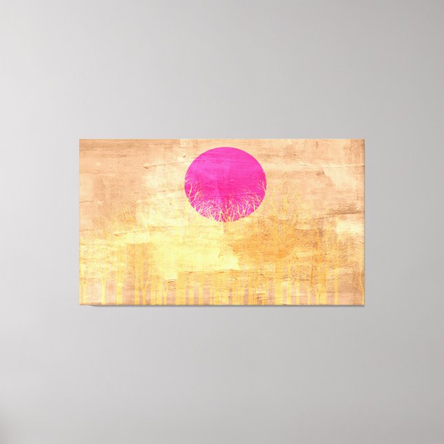 Sunset Abstract Painting Canvas Print (Front)