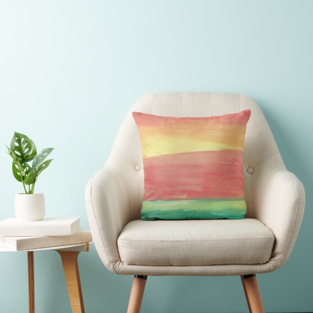 Sunset Abstract Throw Pillow (Chair)