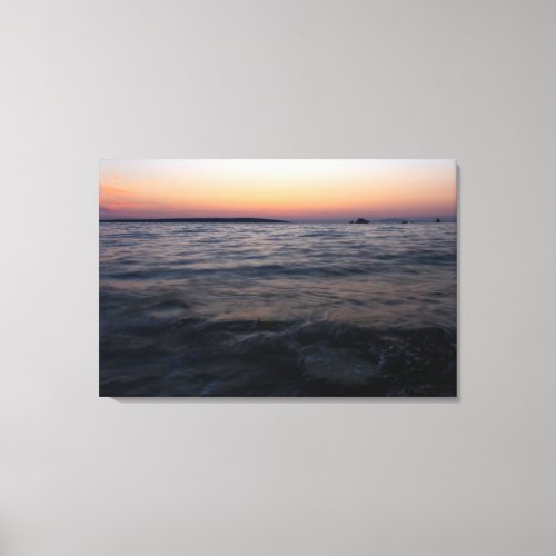 Sunset adriatic sea  canvas print