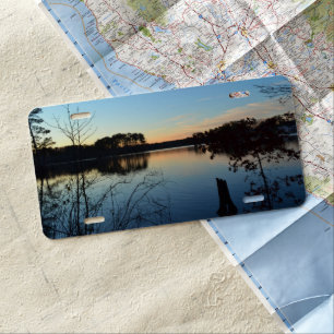 Sunset 'Almost Gone' by Shirley Taylor License Plate