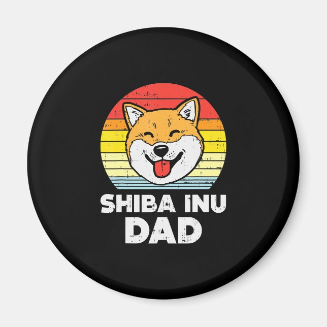 Sunset and akita dog | Beautiful Dog Present Magnet (Front)