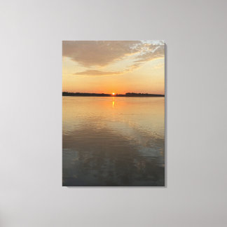 Sunset and Clouds on the Missouri Canvas Print
