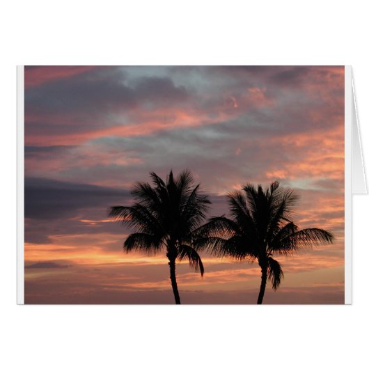 Sunset and palm trees cards (Front Horizontal)