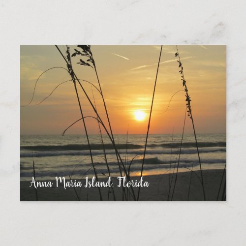Sunset Anna Maria Island Florida Postcard