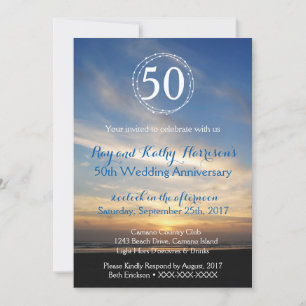 Sunset Anniversary Inviation Invitation