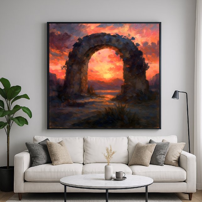 Sunset Arch - Painterly Style Landscape Art Poster (Creator Uploaded)