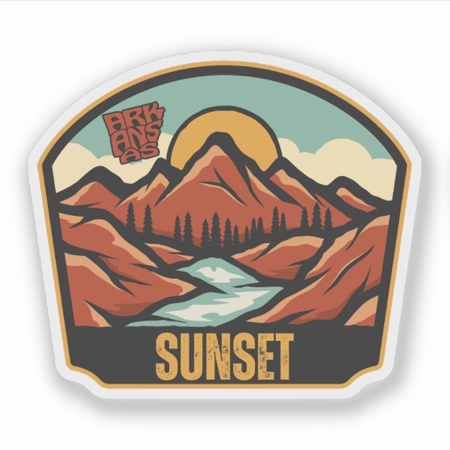 Sunset, Arkansas  Sticker (Front)
