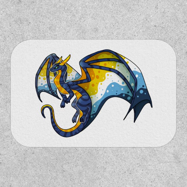 "Sunset" Aroace Pride Dragon Patch (Front)