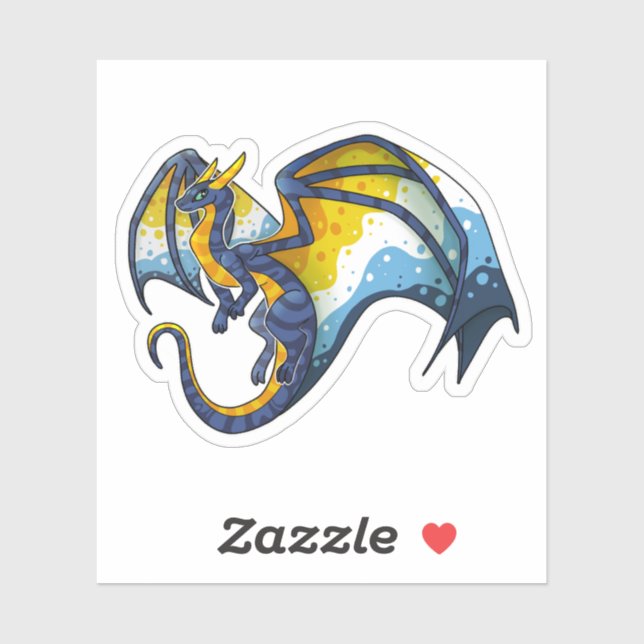 "Sunset" Aroace Pride Dragon Sticker (Sheet)
