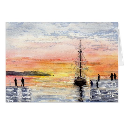 'Sunset Arrival' Card (Front Horizontal)