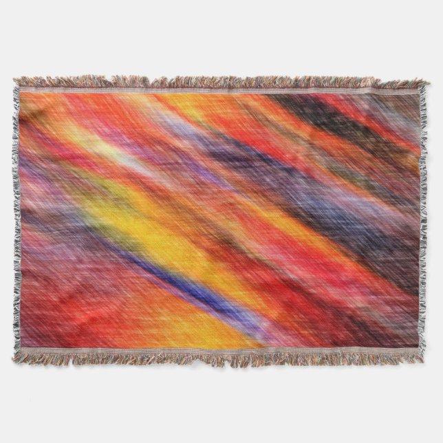 Sunset Art Colors Throw Blanket (Front)