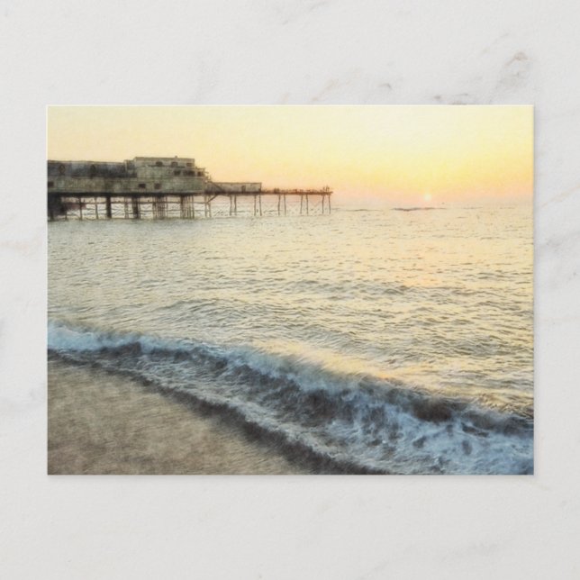 Sunset at Aberystwyth Postcard (Front)