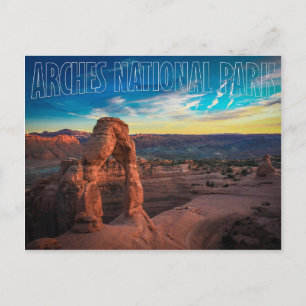 Sunset at Arches National Park, Utah Postcard