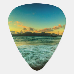 Sunset at Baker Beach Guitar Pick