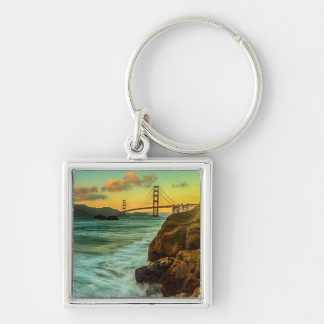 Sunset at Baker Beach Keychain (Front)