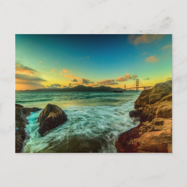 Sunset at Baker Beach Postcard (Front)