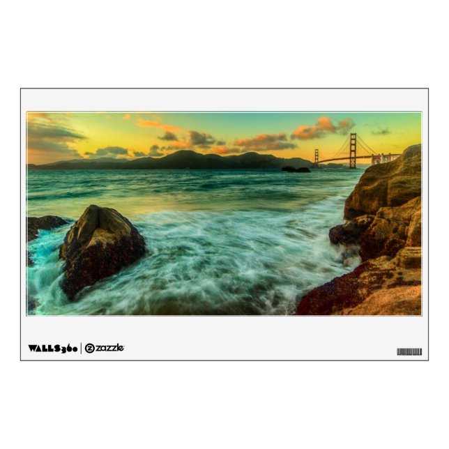 Sunset at Baker Beach Wall Sticker (Front)