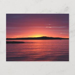 Sunset at Bar Harbor, Maine Postcard