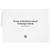 Sunset at Bartolome Island Cards (Back Horizontal)