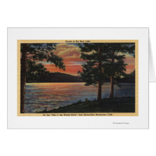 Sunset at Big Bear Lake Cards