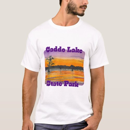 Sunset At Caddo Lake State Park Texas T_Shirt