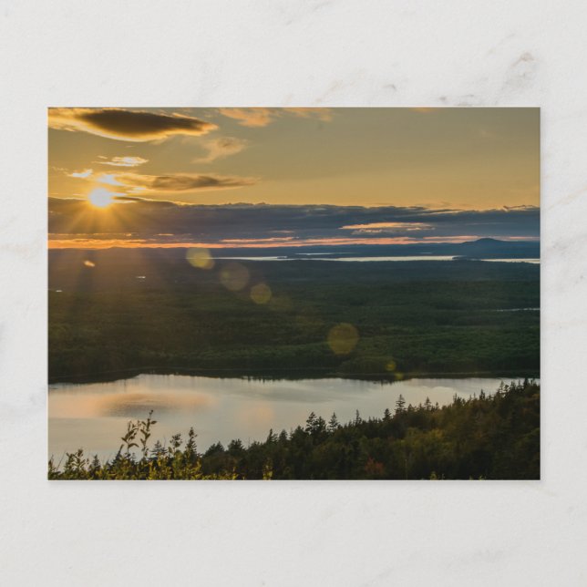 Sunset at Cadillac Mountain Acadia NP Postcard (Front)