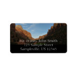 Sunset at Canyon Junction at Zion National Park Label