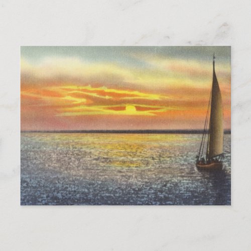 Sunset At Cape Cod Postcard