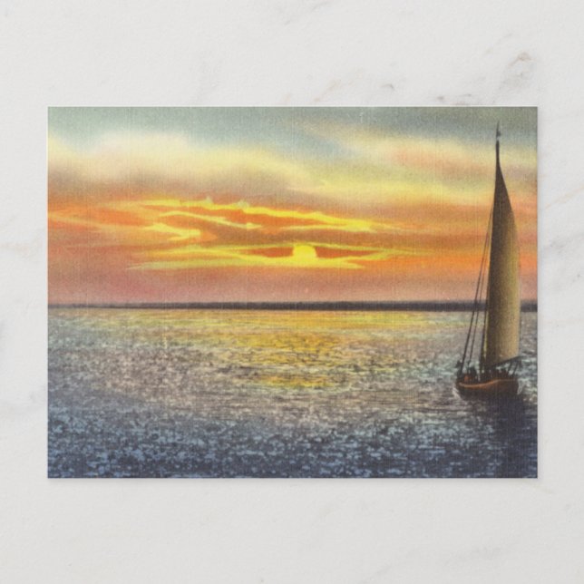 Sunset At Cape Cod Postcard (Front)