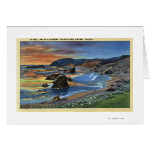 Sunset at Cape San Sabastian on Oregon Cards