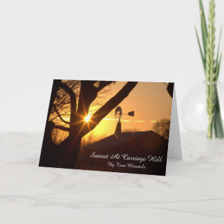 Sunset At Carriage Hill Blank Greeting Card