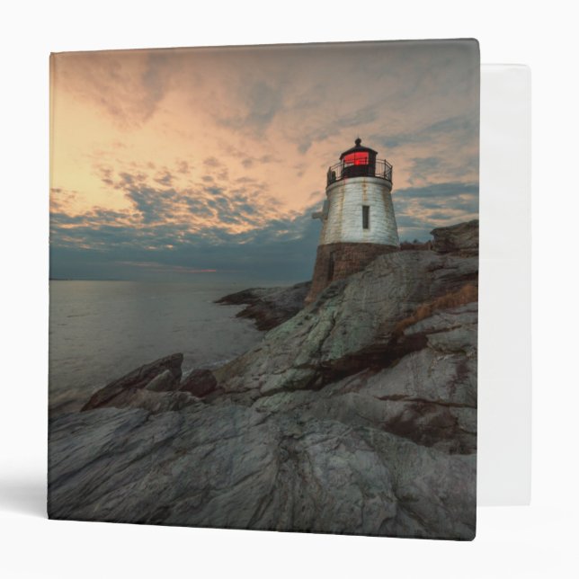 Sunset At Castle Hill Lighthouse Binder (Front/Inside)