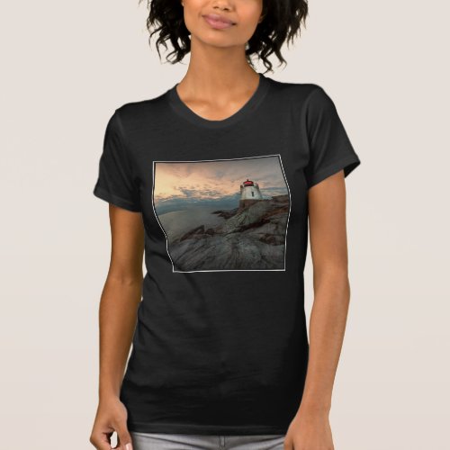 Sunset At Castle Hill Lighthouse T_Shirt