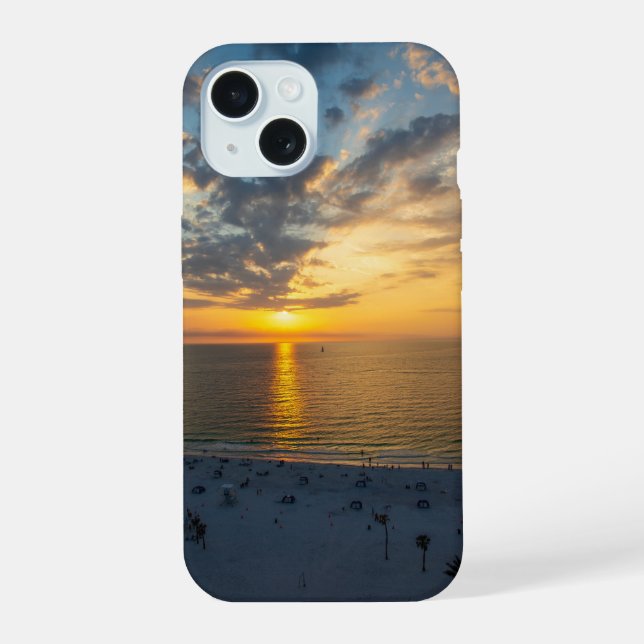 Sunset at Clearwater Beach Iphone Case (Back)